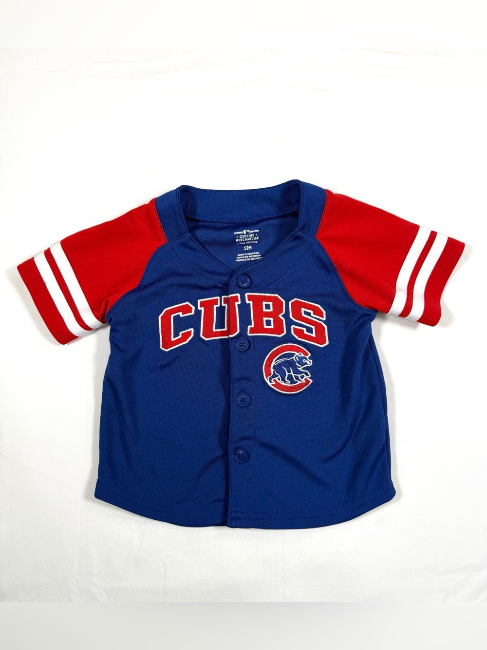 MLB CHICAGO CUBS Baby Baseball Jersey 12M Genuine Merchandise Embroidered Retro